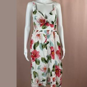 LOFT FLORAL PRINT SUNDRESS SIZE 10P NWT